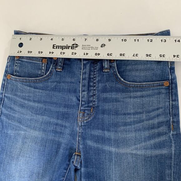 Madewell Jeans Cali Demi-Boot 26 Destructed-Hem Crop Flare Distressed Boho - Picture 7 of 13